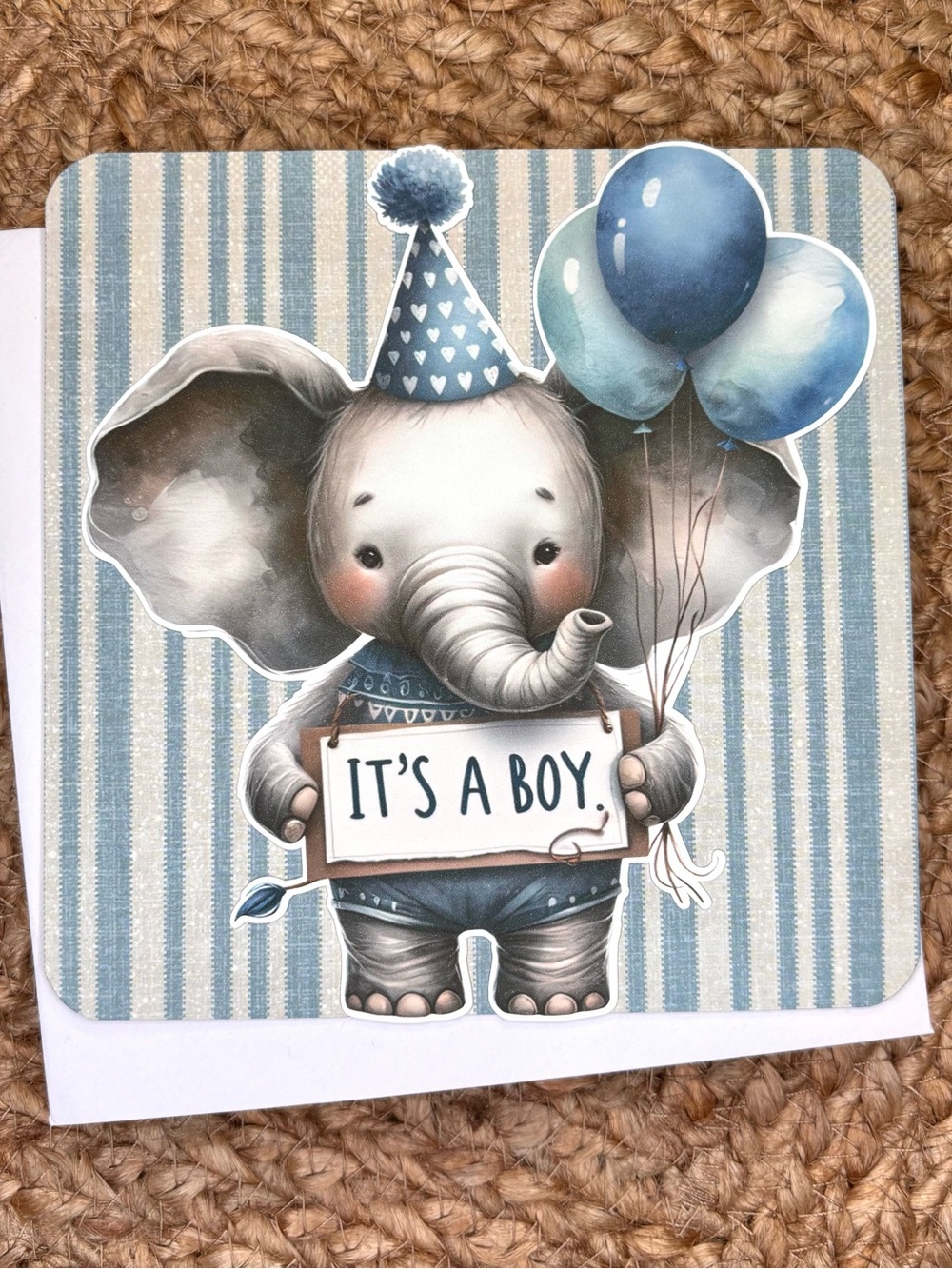 Handmade Baby Boy Greeting Card